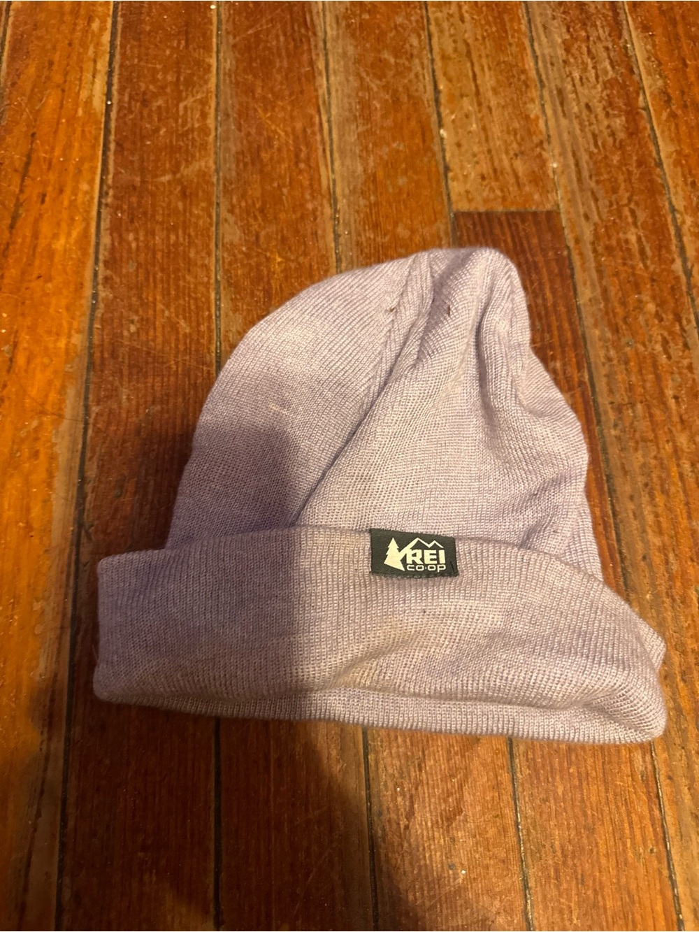 REI Lavender Knit Cuffed Beanie